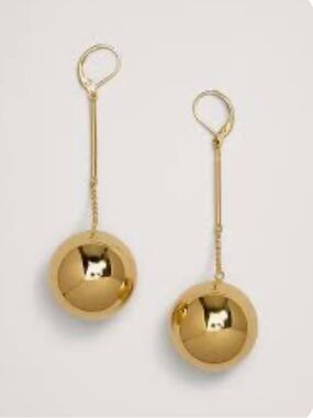 Banana Republic Large Gold Sphere Drop Earrings